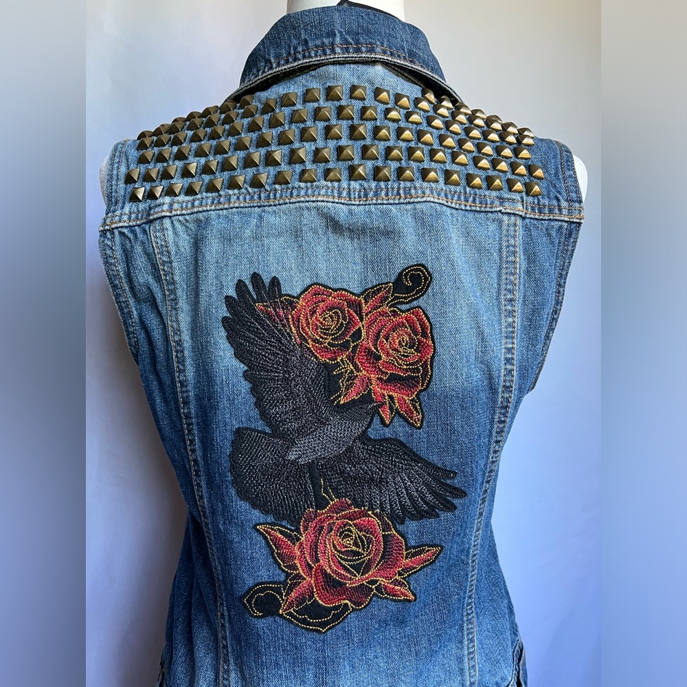 🖤One of a kind Denim Vest❤️Crows🖤